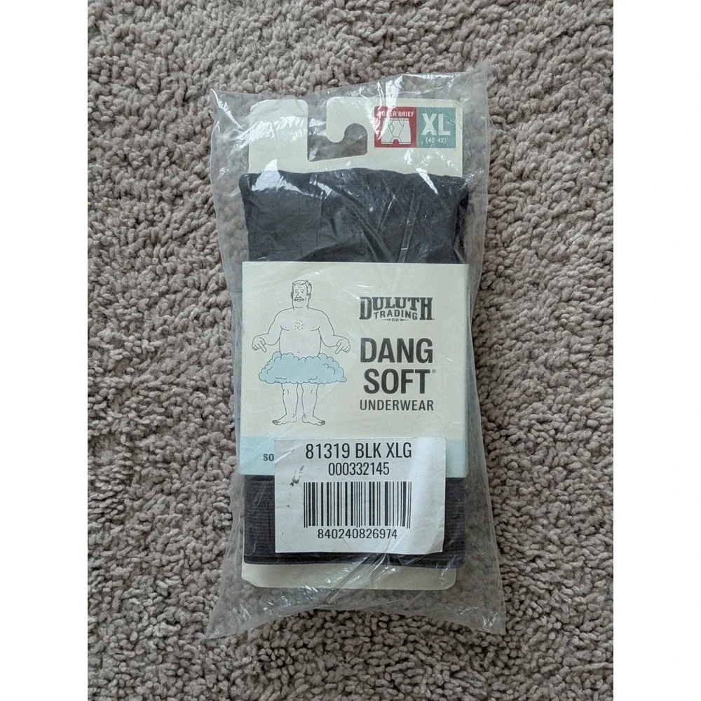 NWT Duluth Trading Company Dang Soft Boxer Briefs Mens XL 81319 Black